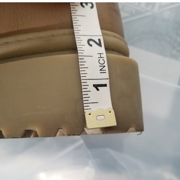 Journee Collection Womens Irrah Block Heel Booties Combat Boots, Size 12 - Picture 11 of 11